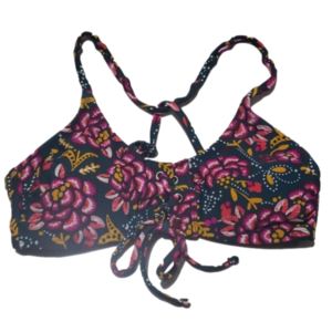 Xhilaration Sea Green/Pink Bikini Top Sz S